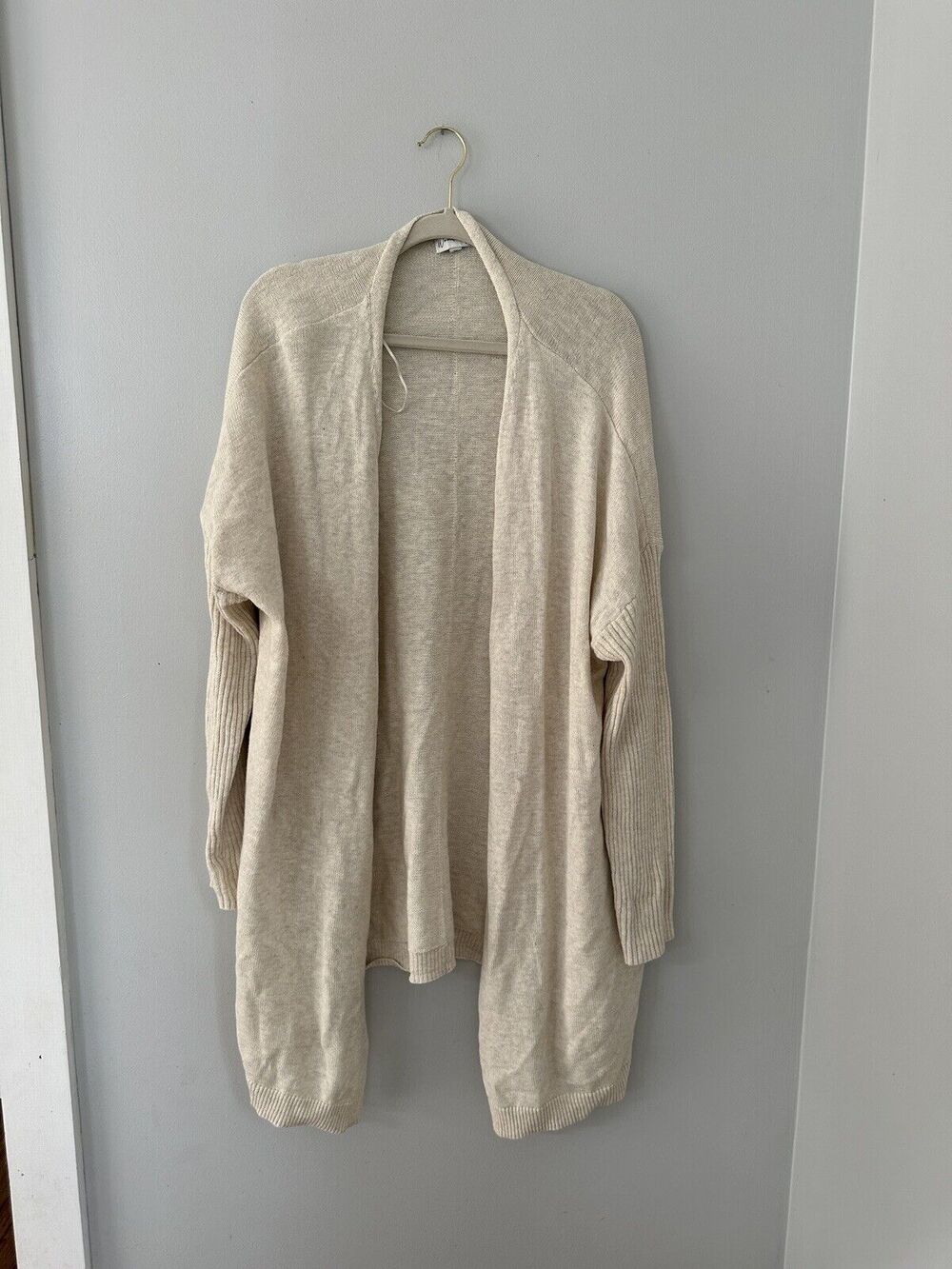 Wonderly Women’s 3x Long open front cardigan Tan Beige